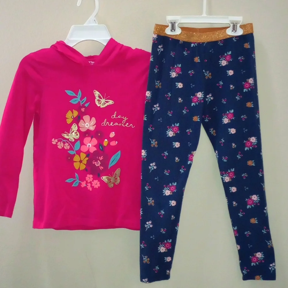 Carter's Floral Hoodie Outfit